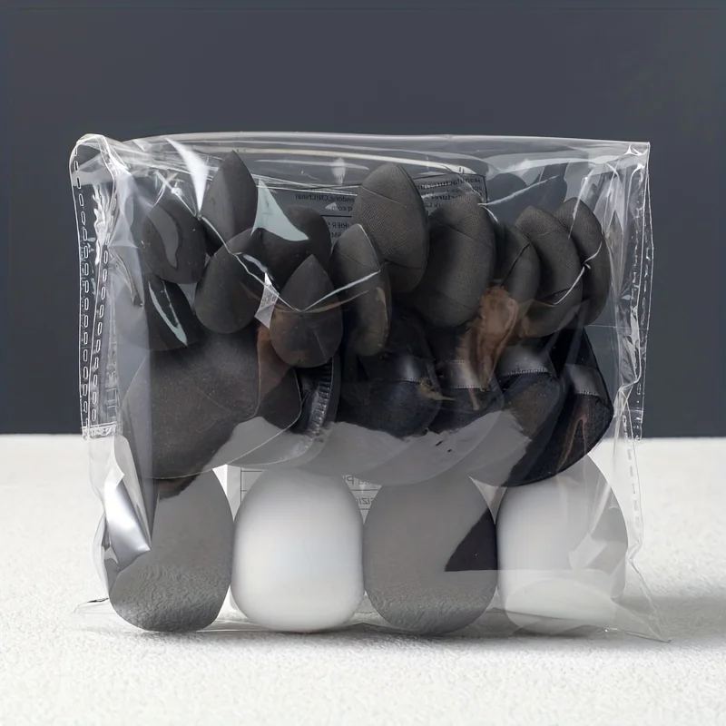 22Pcs Vegan Makeup Sponge Set - 4 Powder Puffs & 6 Mini & 4 XL & 6 Finger Blenders | Latex-Free All Skin Types Pro Travel Kit