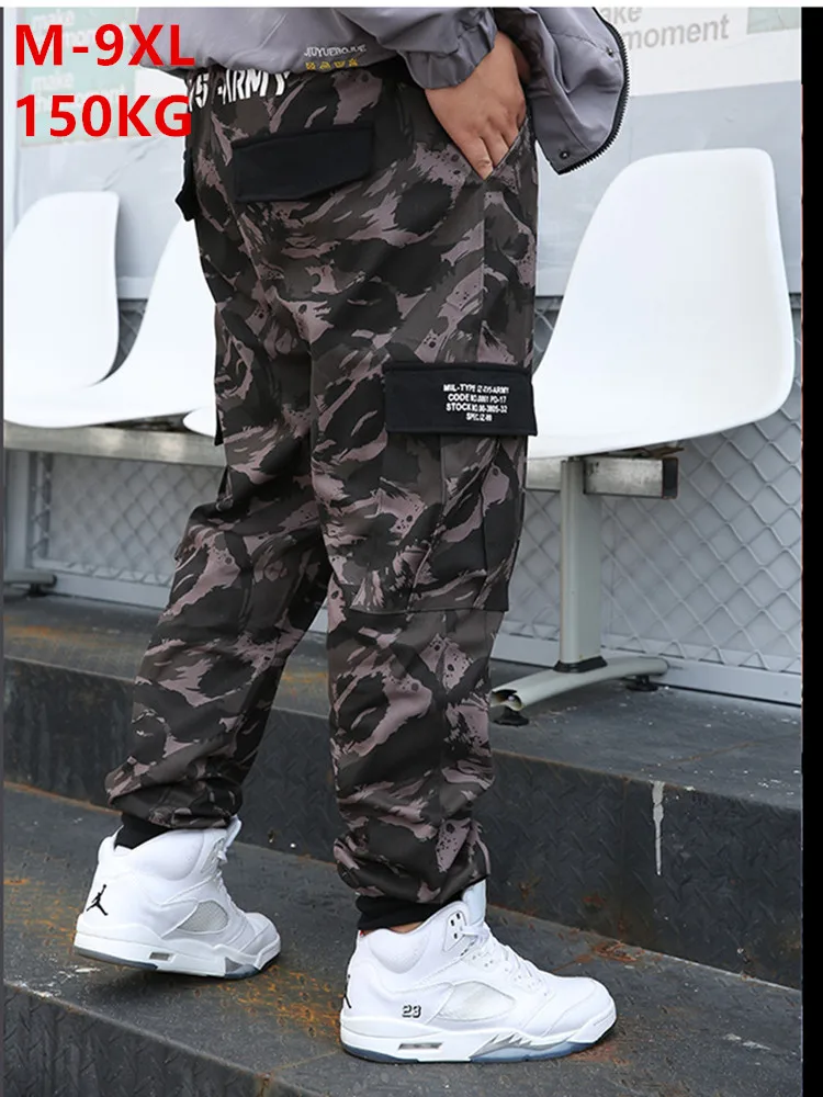 

150KG 9XL Camouflage Cargo Pants 8XL Plus Size Joggers Militar Men Trousers Army Camo Male Cotton Sweatpants Stretched Clothes