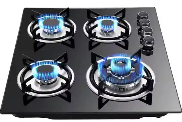 3.0 + 1.75 + 1.75 1.0KW Table 4 Burner Energy-Saving Gas Stove, Tempered Glass Gas Cooker