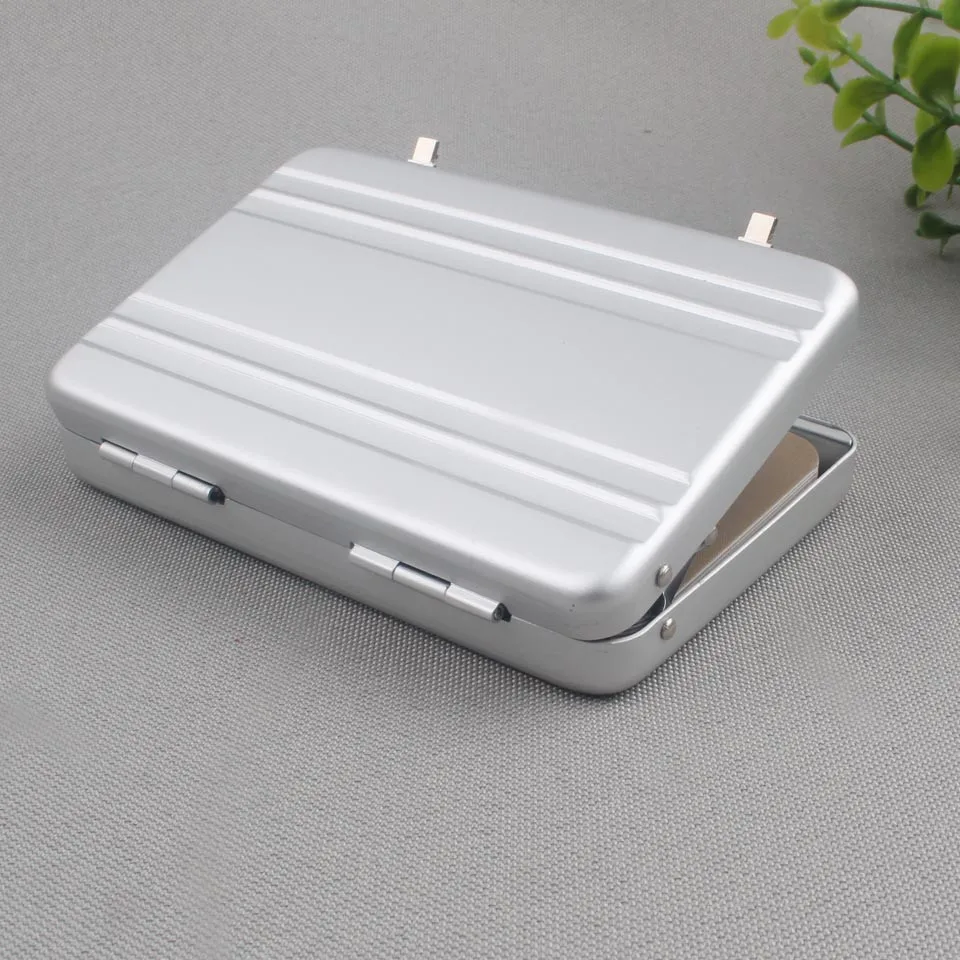 9,8 x 6,8 x 1,6 cm, niedlicher, sicherer Kreditkartenhalter aus Aluminium, Geldbörse, Visitenkartenhalter, 4 Stück – Detail 8
