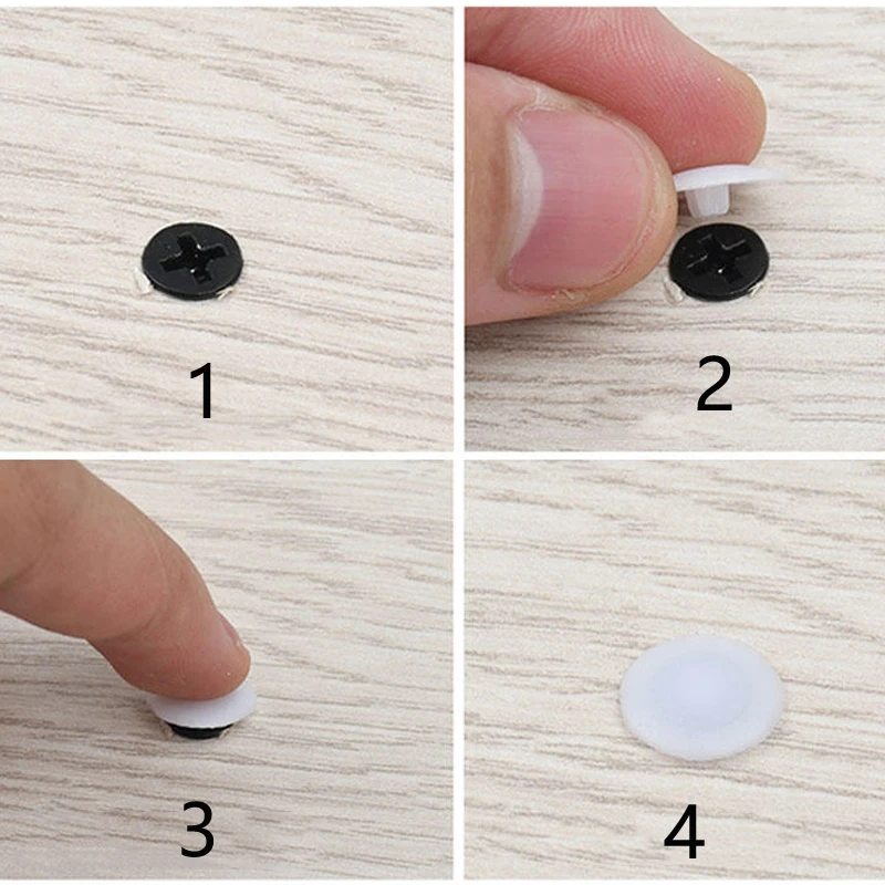 Plastic Screw Cap Cover Nuts Flat head Phillips Screws Snap Protective Cap Button For Car Furniture Decorative Bolts Hardware