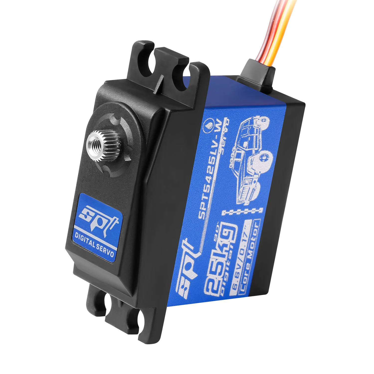 High-Torque Waterproof Metal Gear Digital Servo with 180° Rotation and 25T Arm