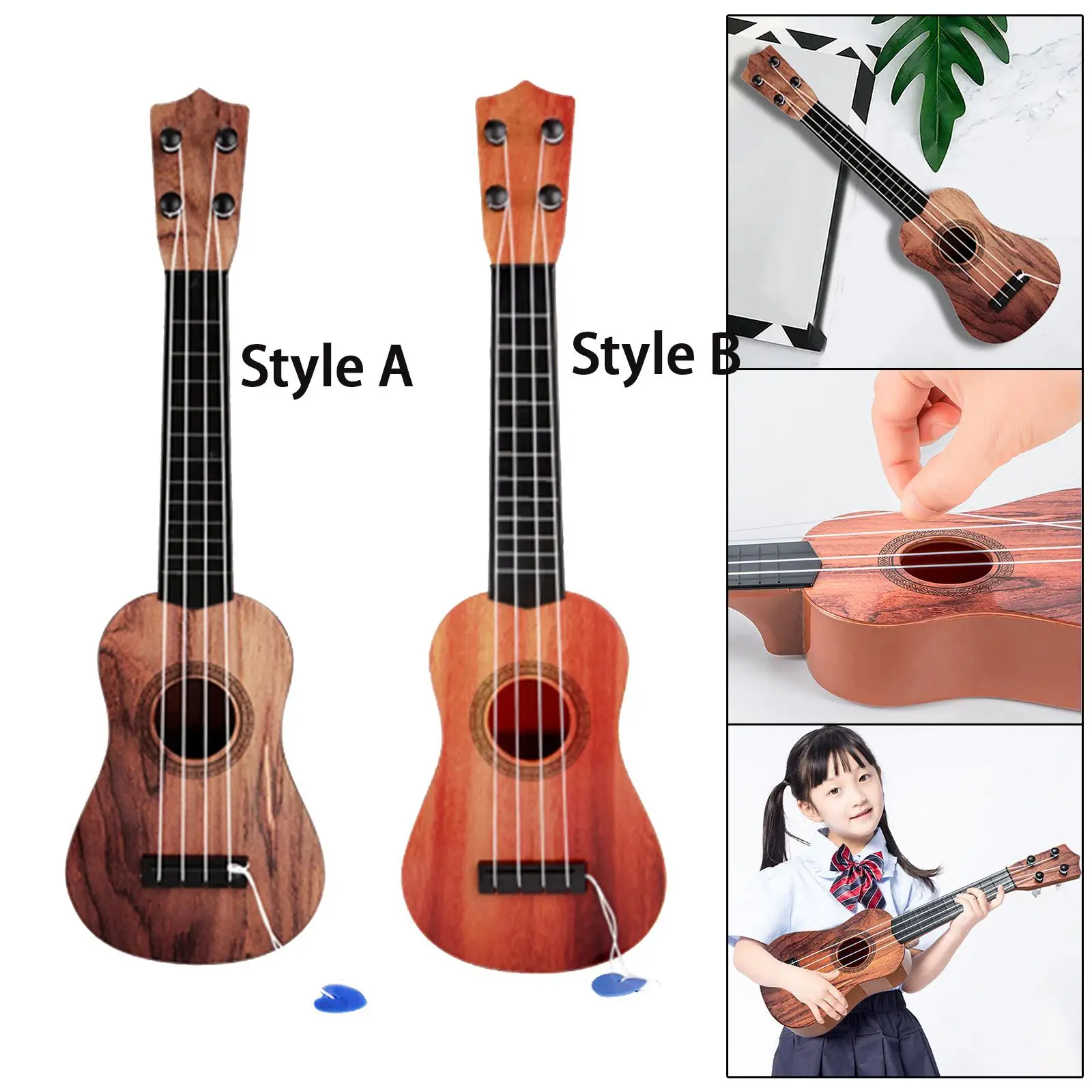 Four String Guitar 16" Early Education Toy Instrument Strumming Training Concert Ukulele for Child Kids Adults Beginners Gifts ukulele set