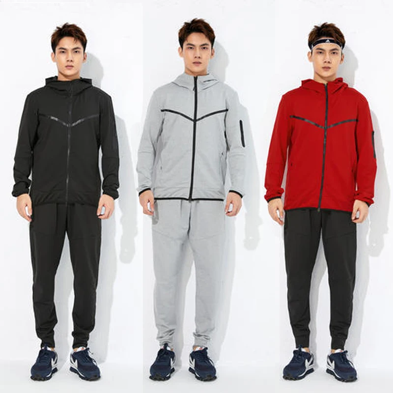 

Custom LOGO High Quality Plus Size Unisex Blank Tracksuit Set Plain Sportswear Jogging Tracksuit Hoddies Men