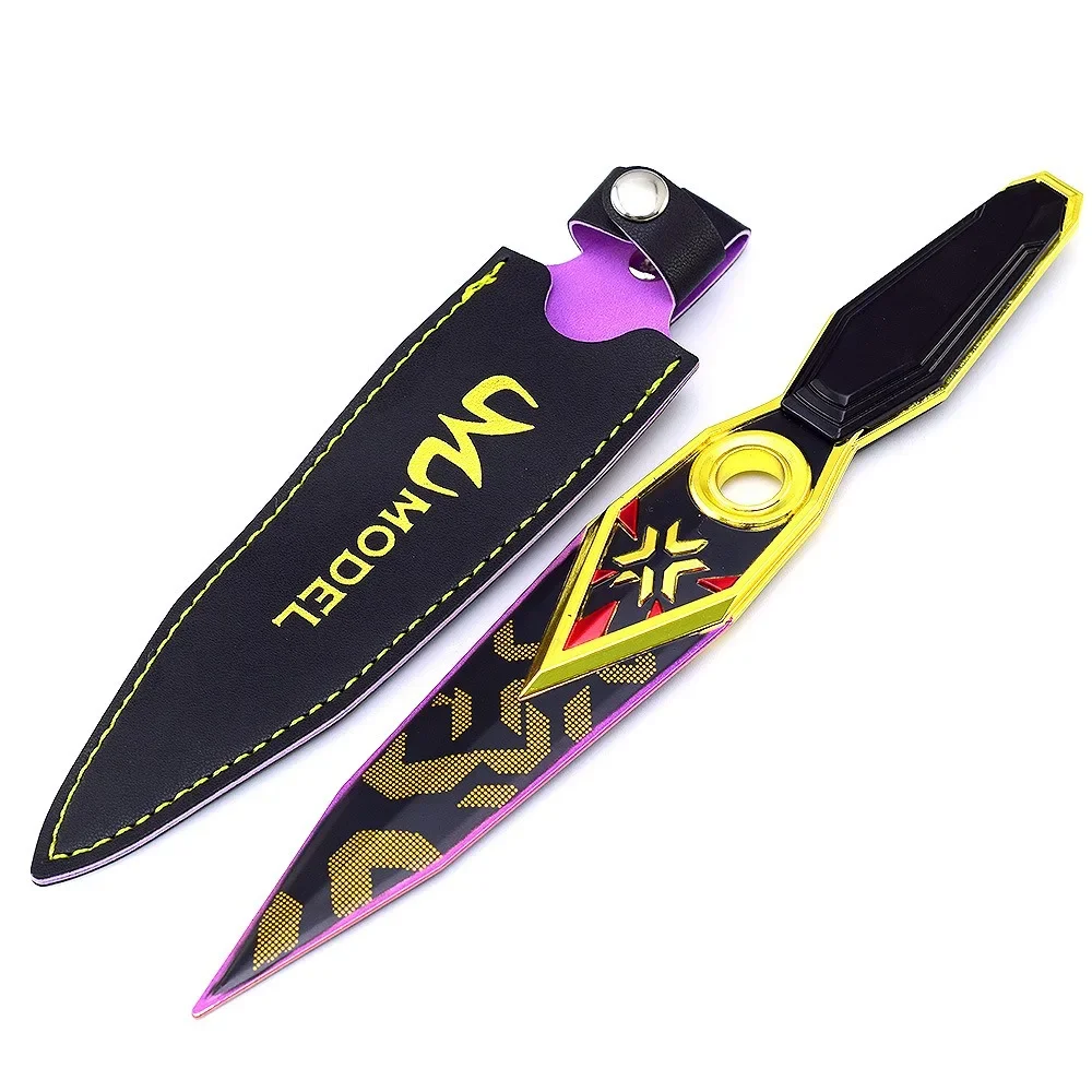 Valorant Weapon 22cm Champions 2023 Kunai Purple Edge Game Peripheral Metal Ninja Agents Samurai Sword Weapon Model Toys Boys 6