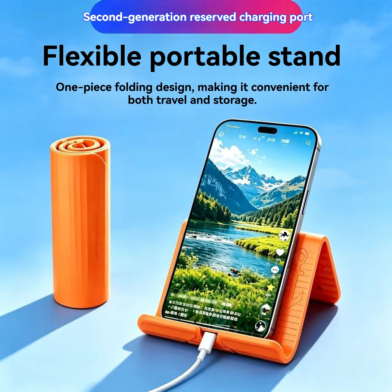 Multi-Use Foldable Stand with Flexible Support and Bending Functions