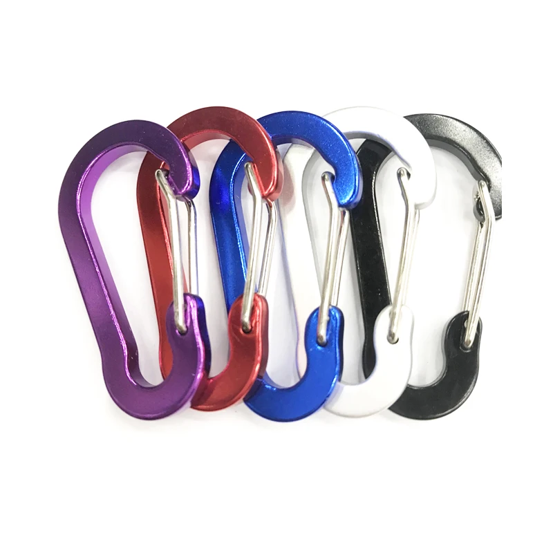 

6/12pcs Kettle hanging spring Buckle Outdoor Camping Multi Mountaineering Steel Carabiner Clips Fishing Climbing Acessories