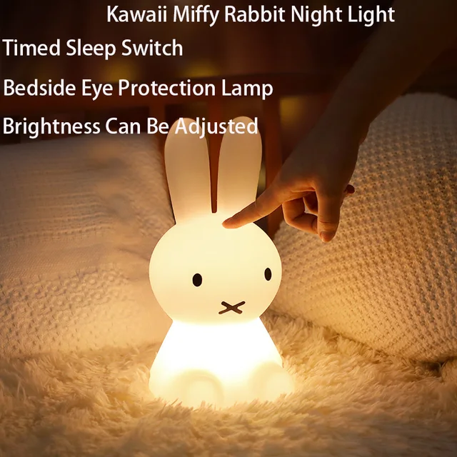 3D Night Light Kawaii Anime Cartoon Miffy Eye Protection Rechargeable Desk Lamp: A Cute Addition to Your Bedroom