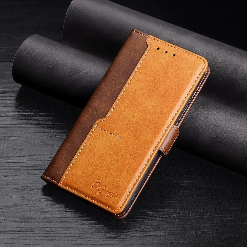 Premium Business Leather Flip Case with Card Slots and Magnetic Closure