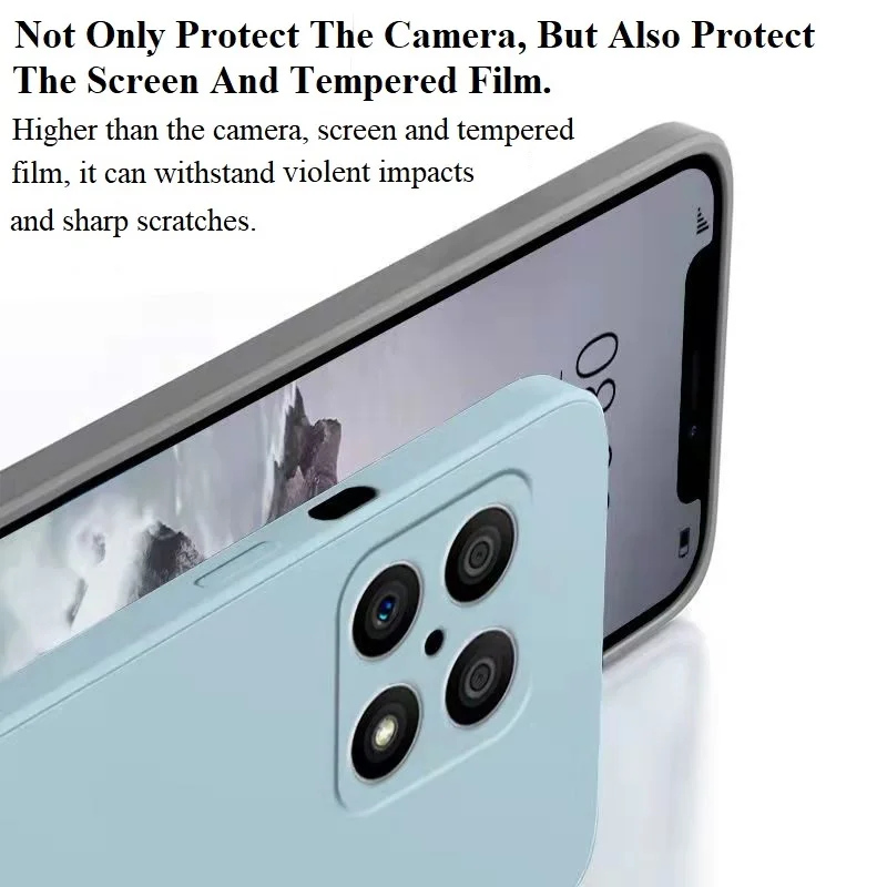 Für OnePlus 10Pro Hautgefühl Einfarbige Flüssigsilikon-Telefonhülle Stoßfeste Schutzhülle Feines Lochobjektiv Anti-Dr_voghion.com