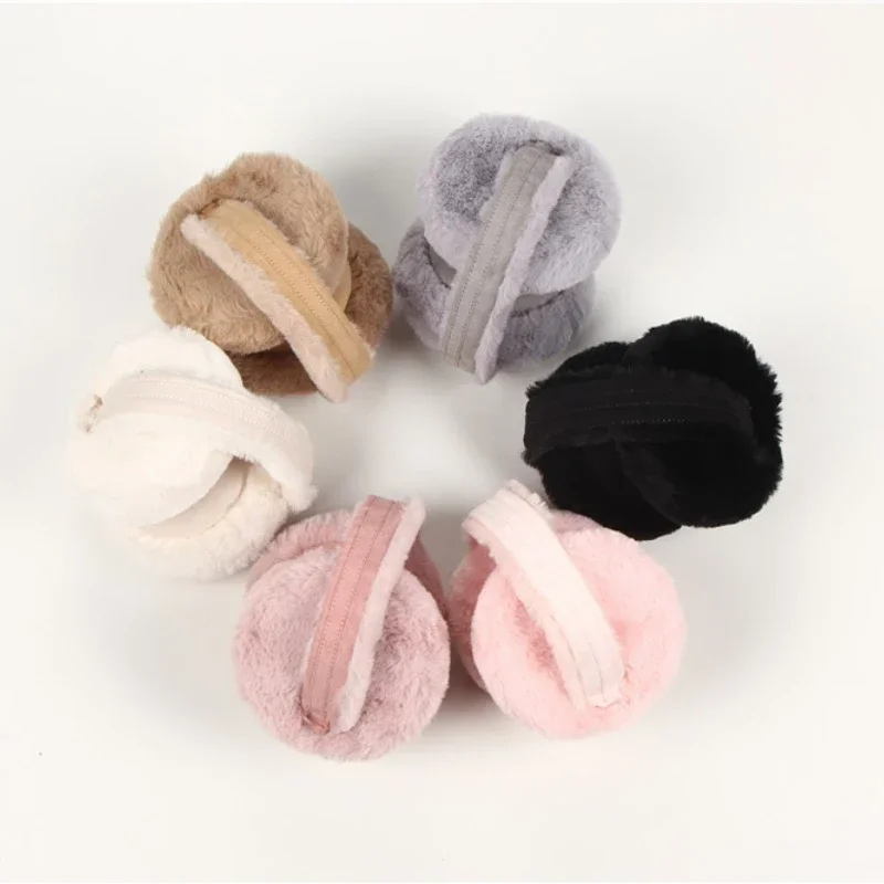 Warm Earmuffs Soft Plush Ear Warm Winter Folded Earmuffs for Women Men Fashion Solid Earflap Outdoor Cold Protection Antifreeze Ear Cover