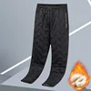 New Men Plush Thick Fleece Sweatpant Winter Outdoor Lambswool Thermal Trousers Casual Pants Waterproof Windproof Warm Streetwear 4