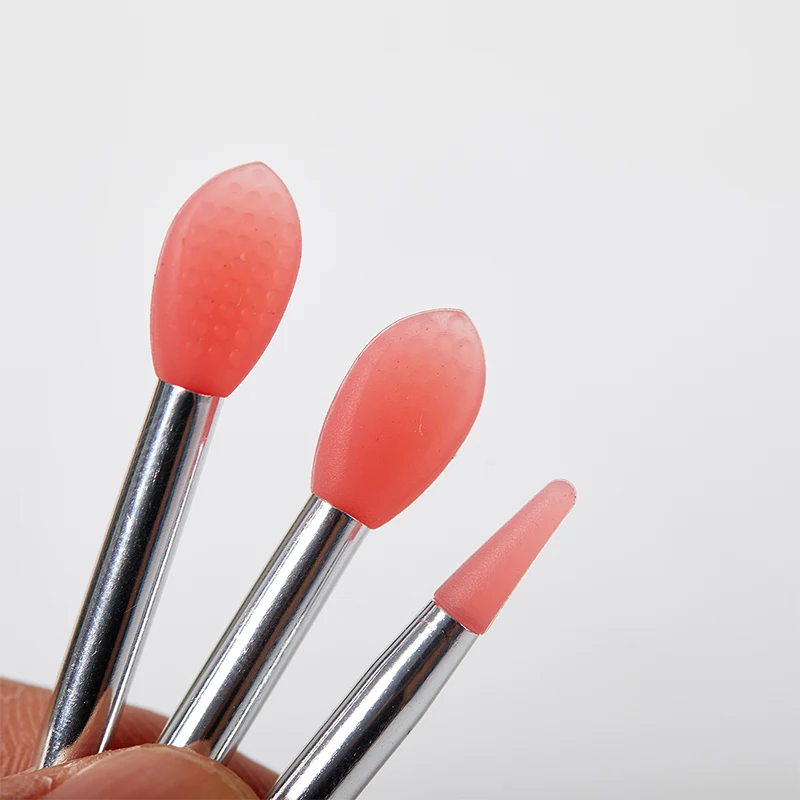 3PCS Silicone Lip Balms Lip Mask Brush With Sucker Dust Cover Lipstick Cosmetic Makeup Brushes Lipstick Brush Storage Box 6