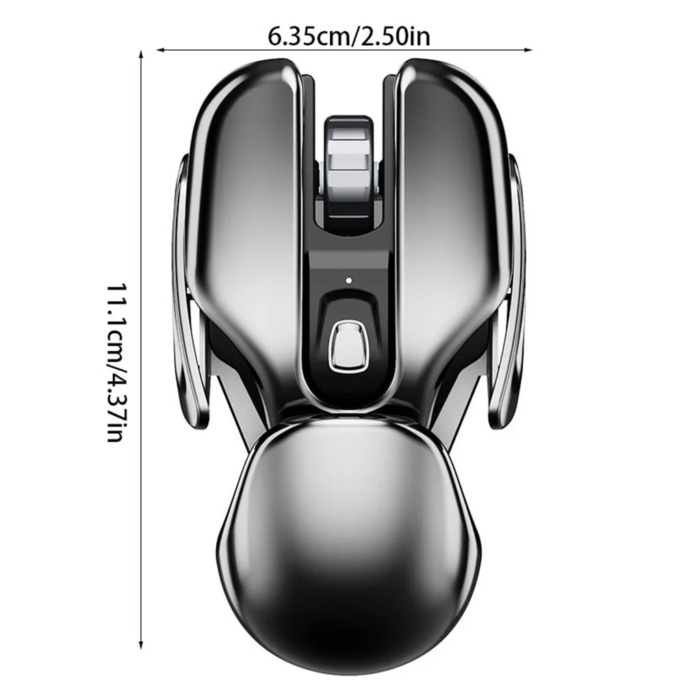 PX2 Metal 2 4G Rechargeable Wireless Mute 1600DPI Mouse 6 Buttons for