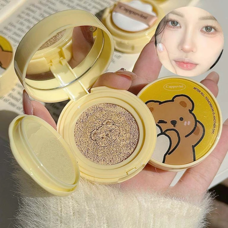 Moisturizing Concealer Air Cushion Foundation Cream Light Natural Waterproof Brighten High Coverage Base Makeup Cosmetics
