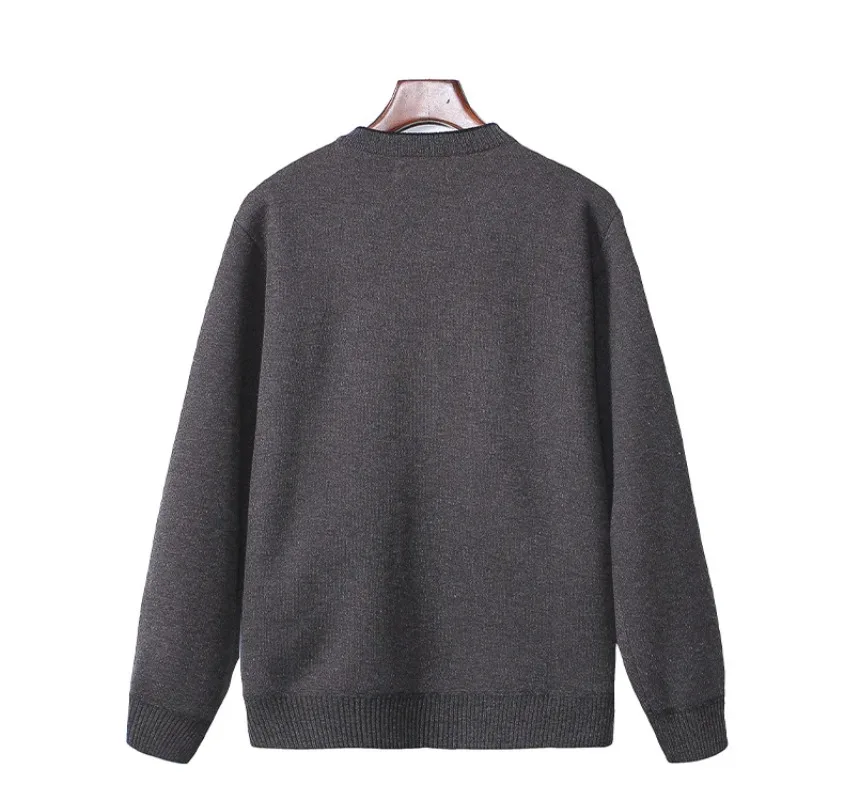 Fashion Brand V-neck Sweater Coat Men Cardigan 2023 Autumn and Winter Fleece Casual Tops Thick Warm Wool Sweater Drop Shipping