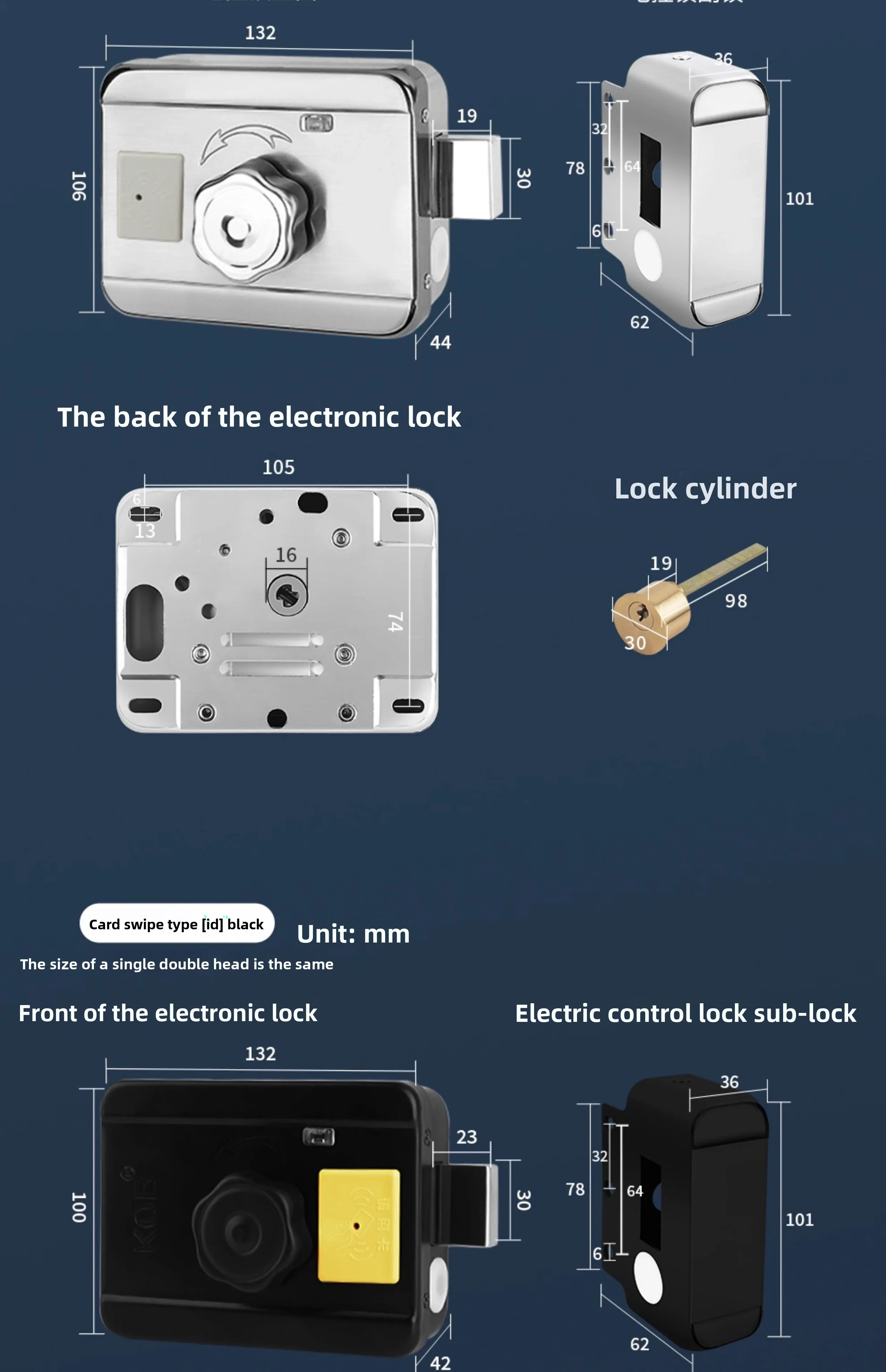 Wireless electronic control lock, card swiping electronic remote control access