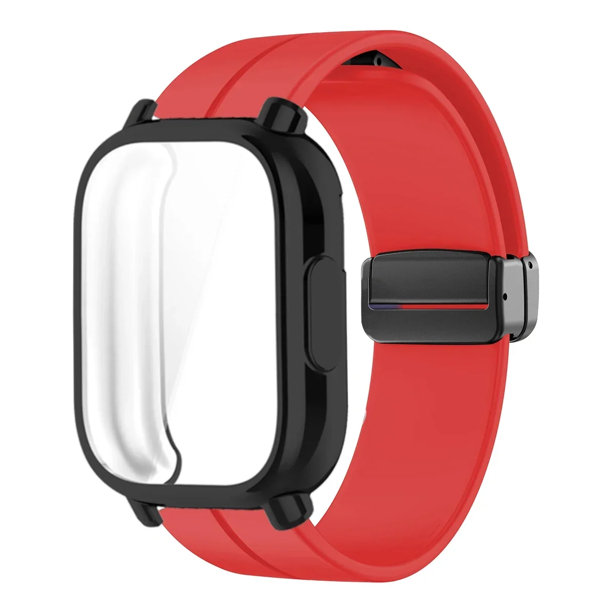 Enhanced TPU Case with Silicone Strap for Smartwatch Protection and Style