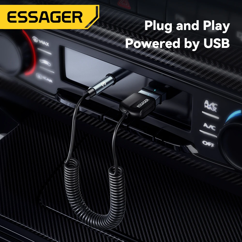 Essager USB Bluetooth 5.0 Receiver Aux Bluetooth Adapter For Car thumbnail 5