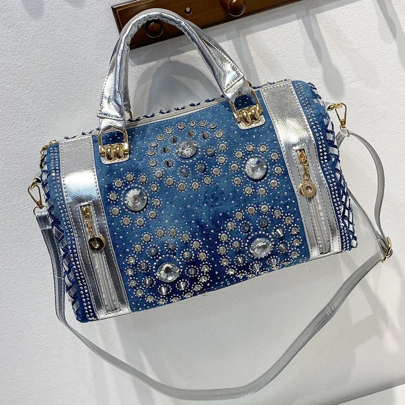 

Large Capacity Women Denim Handbags High Quality Ladies Shoulder Messenger Bags Casual Female New Tote Crossbody Bags for Women