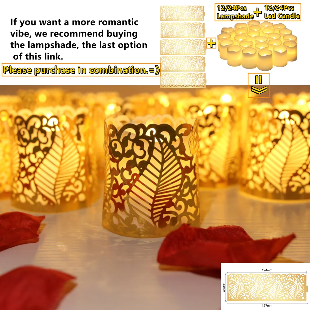 12Pcs Flammenlose LED Kerzen Tee Licht Kreative Lampe Batterie Powered Hause Hochzeit Geburtstag Party Dekoration Beleuchtung_voghion.com