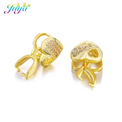 Elegant DIY Jewelry Pinch Clamp Clip Bails for Crafting Earrings and Necklaces (Gold)