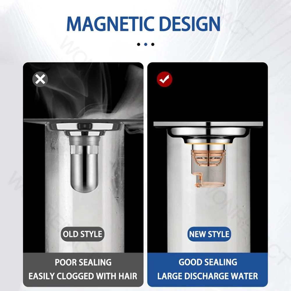 Floor Drain Core Universal Floor Drain Core Deodorant and Insect-proof Drainage Filter Sewer Pipe Anti-odor Filter Plug Quick Drainage