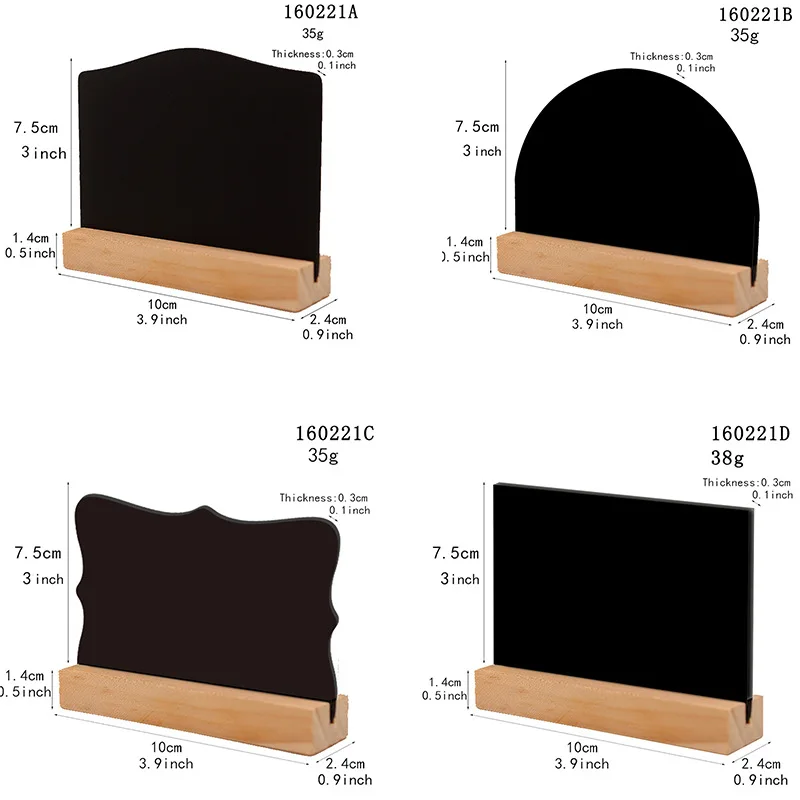 Writing Board Frame Signs Mini Blackboard Double-sided Easel Stand Wedding Base Desktop Slate wooden blackboard wooden chalkboard