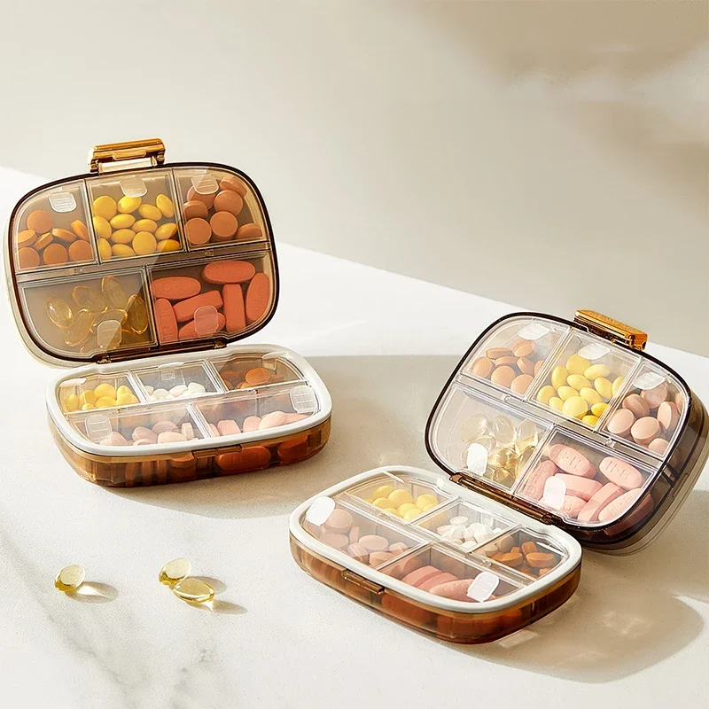 Weekly Pill Case Waterproof Pill Box Portable Travel Pill Organizer with 10 Compartments Medicine Organizer Plastik Box