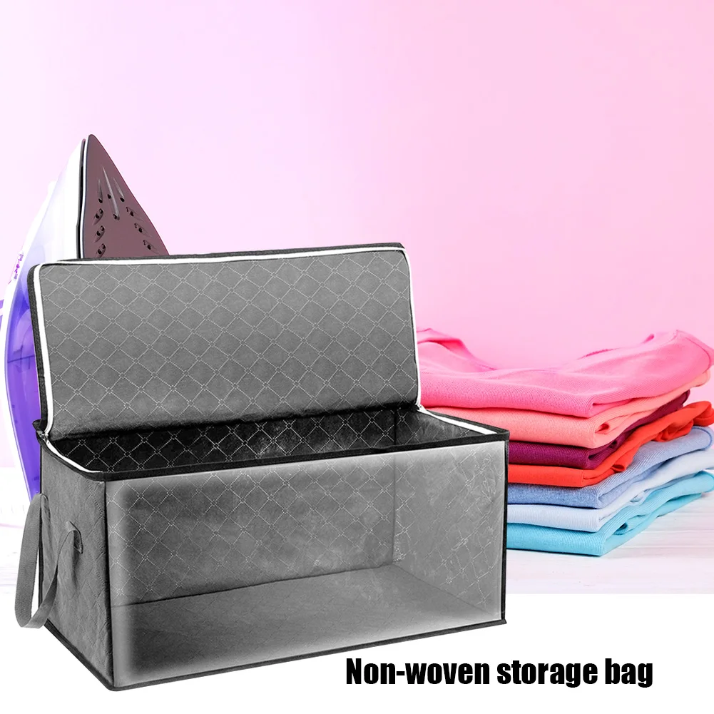 Foldable Blanket Storage Bags Clothes Storage Organizers with Sturdy Zippers Sweater Quilts Organizer for Organizing Blanket 5