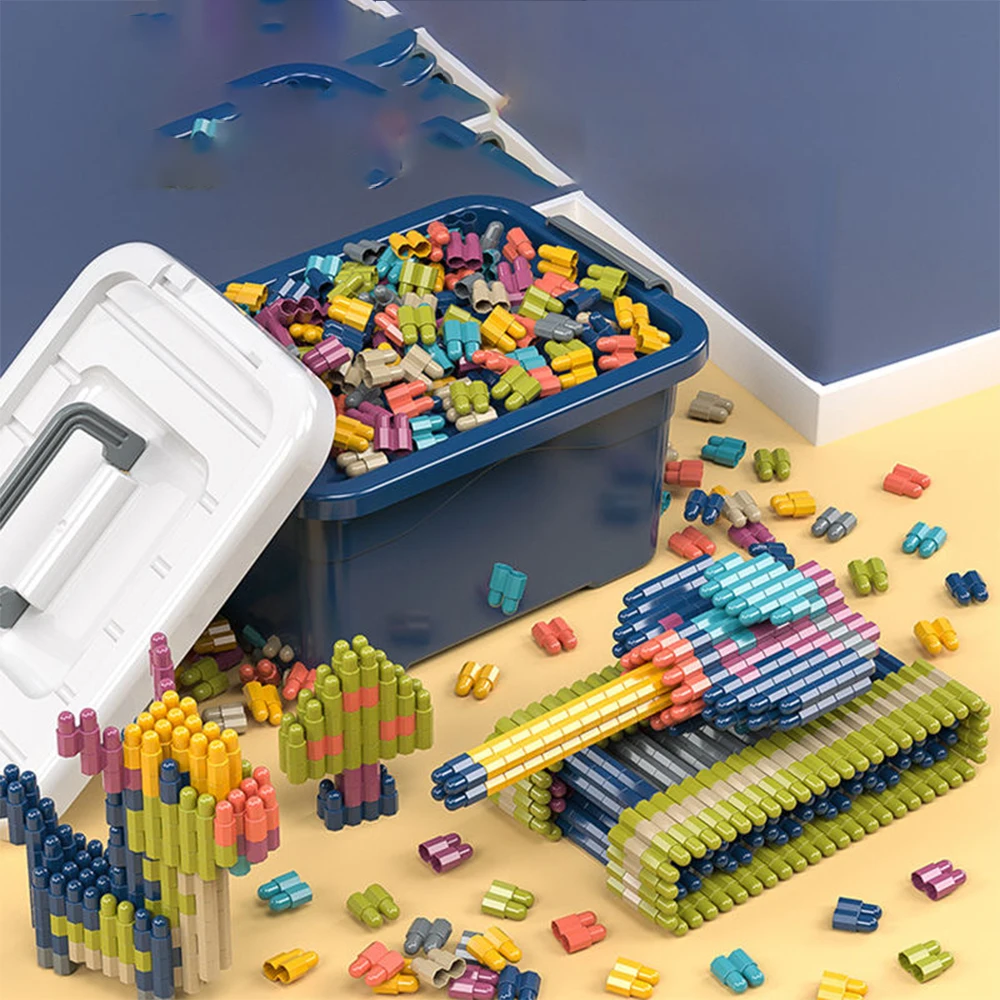 DIY 800pcs Building Blocks Toys Pipe Building Blocks Toy Designer Children Construction Educational Toys Gift