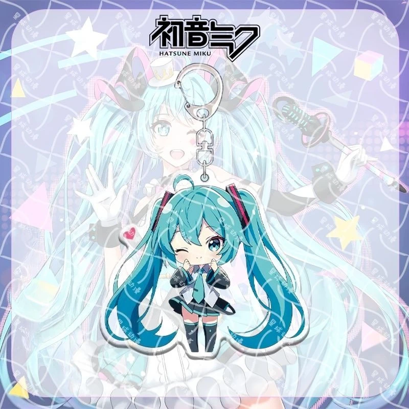 Hatsune Miku Anime Character Acrylic Keychain - Cute & Personalized Backpack Charm Accessory