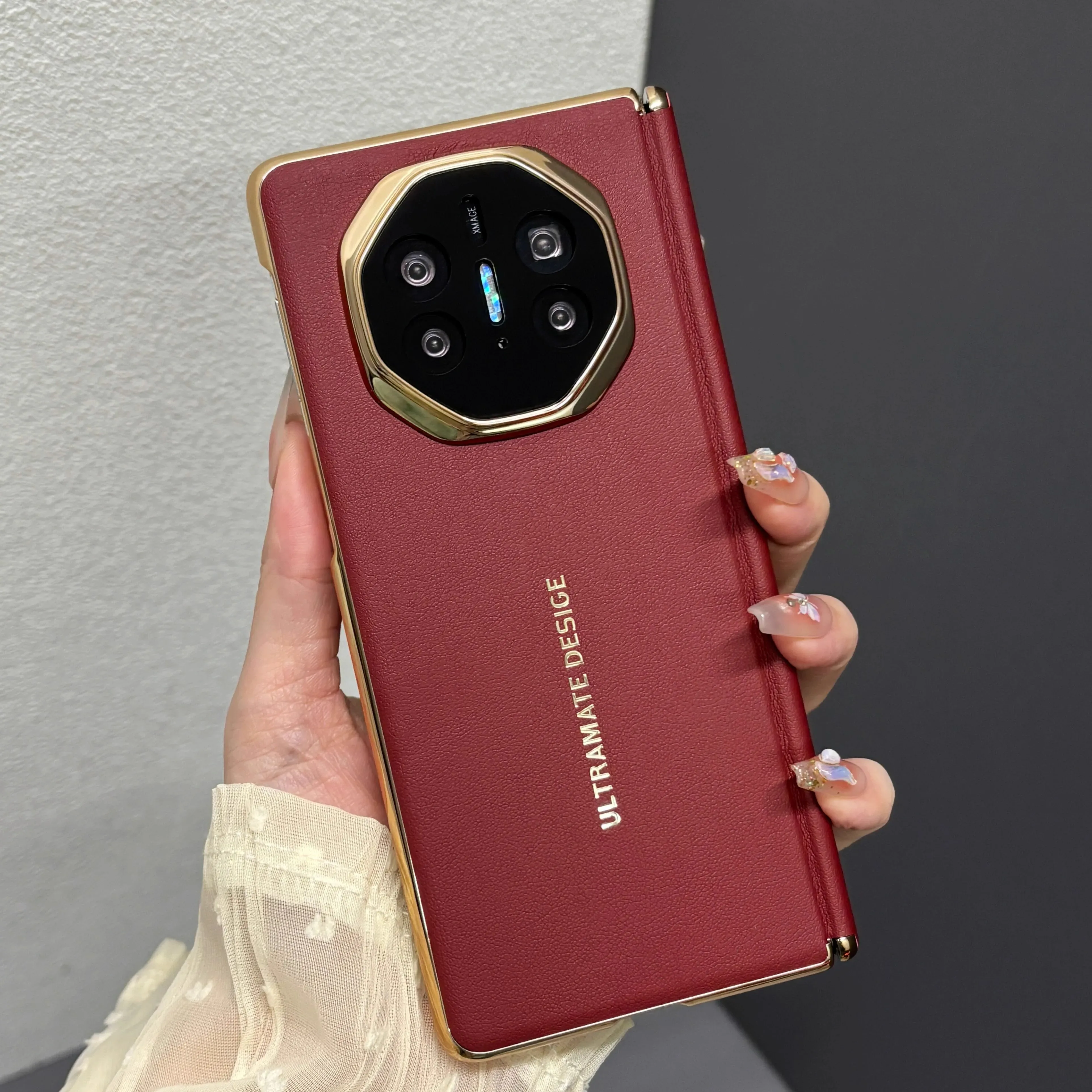 Luxury Leather Shockproof Bumper Case - Folding Business Design