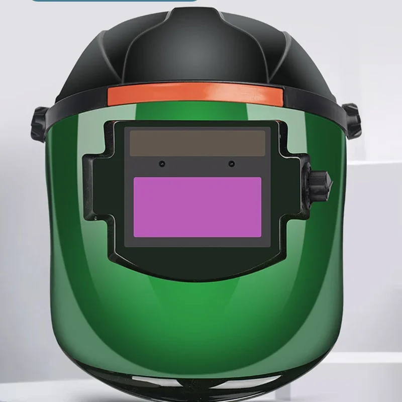 Automatic Darkening Welding Mask Protective Cover Welding Cap Argon Arc Face Head-Mounted Protective Equipment
