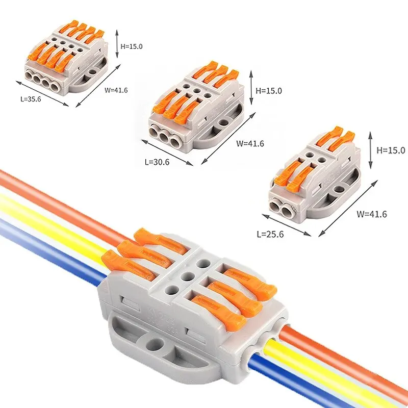 5PCSQuickWiringTerminalConnectorPressTypeLightFixtureWire