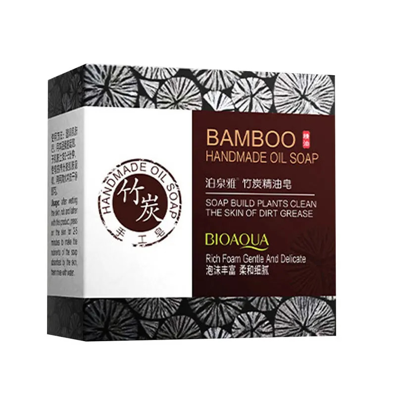Bamboo Charcoal Cleansing Face Soap Remove Facial Dirt Reduce Blackheads Prevent Pore Blockage Deep Exfoliating Cleansing Soap