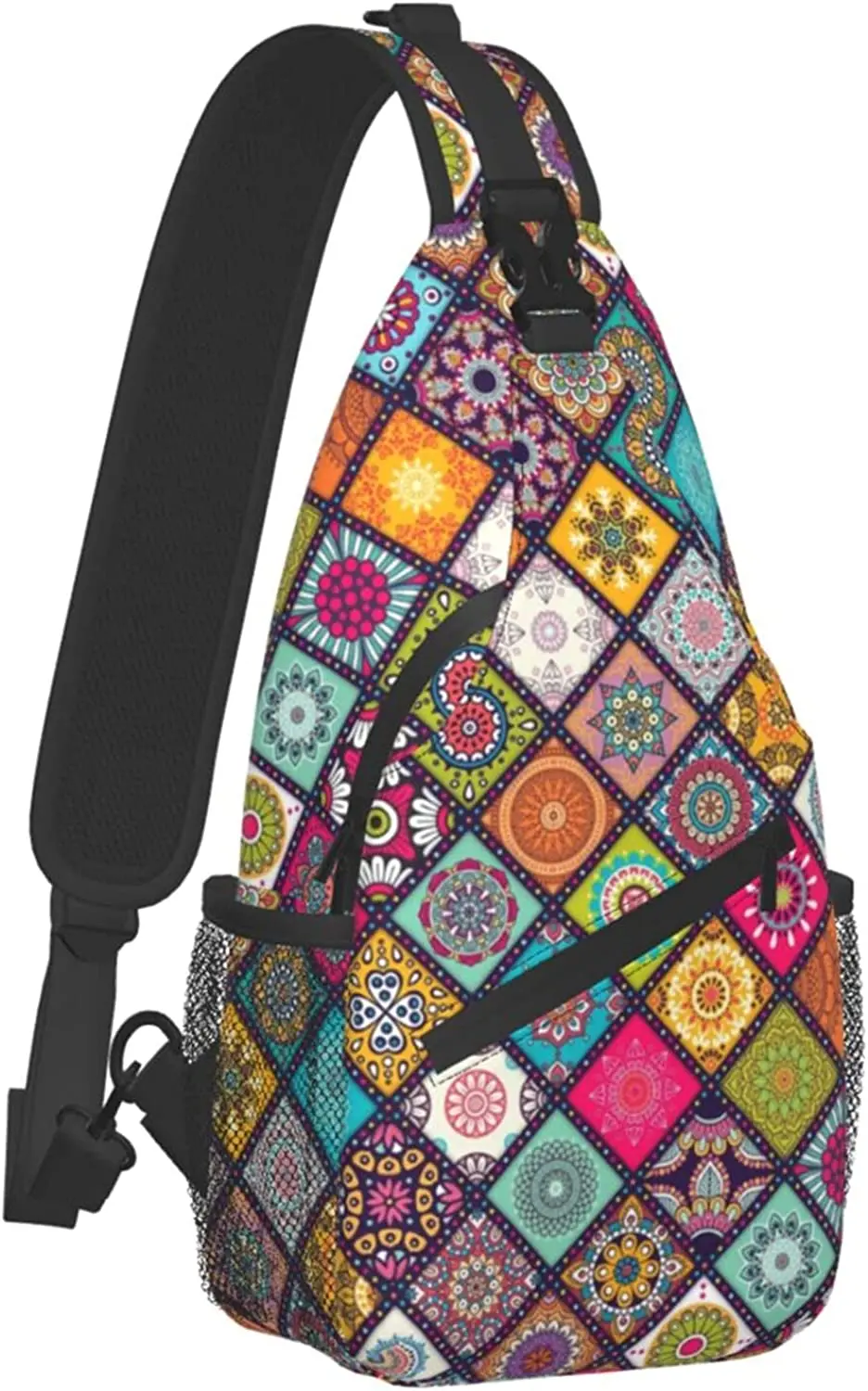 

Сумка-слинг в стиле бохо с этническим узором, нагрудной рюкзак через плечо, дорожный походный ранец унисекс, легкие сумки на плечо