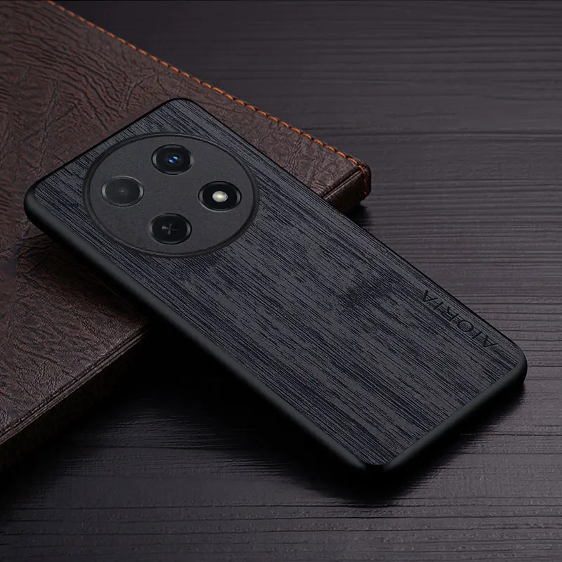 Luxury Bamboo Wood Pattern Leather Phone Cover – Premium Case
