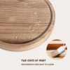 1PCS Japenese Acacia Wood Coffee Tray Food CupTrays Decorative Round  Platter Dessert Candy Wooden Dinner Plate Gongfu Tea Tray 6