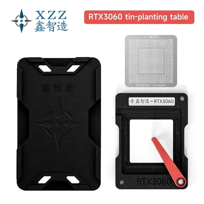 Xzz Gtx1050 Rtx1060 Rtx2060 Laptop Bga Reballing Stencil Platform Con Base Magnetica Stencil Tin-Planting Table Repair Tool Kit