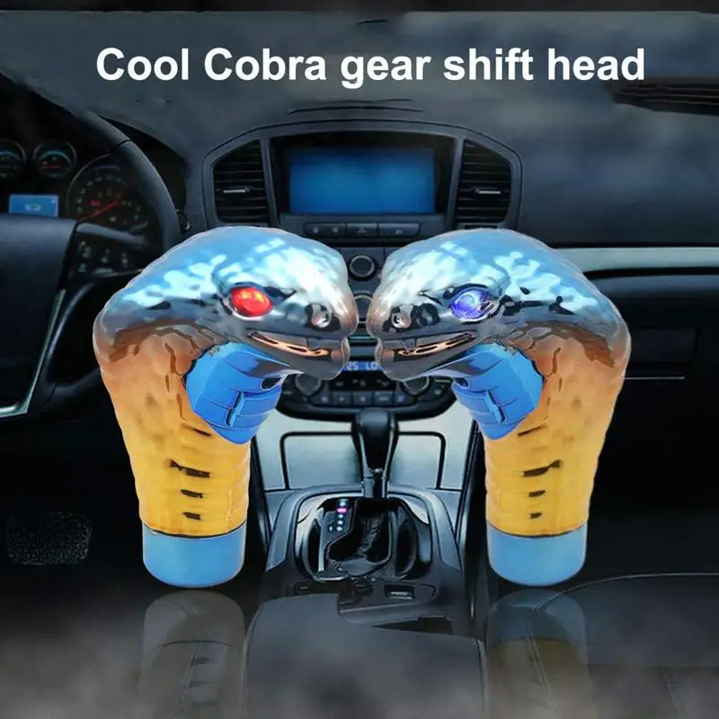 

Car Snake Shift Gear Shifter Knob Cool Auto Gear Lever Stick with LED Lights Replacement for Manual Transmission Vehicles