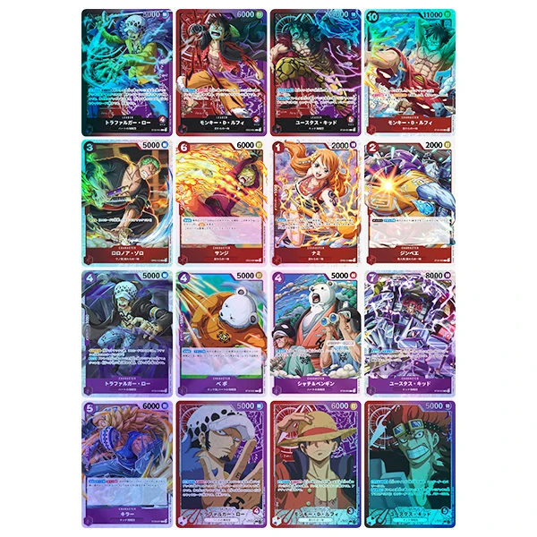 Fai Da Te 16 Pz/Set Opcg One Piece Rufy Zoro Ace Kid Nami Shanks Flash Card Gioco Classico Carte Da Collezione Anime Giocattoli Regalo