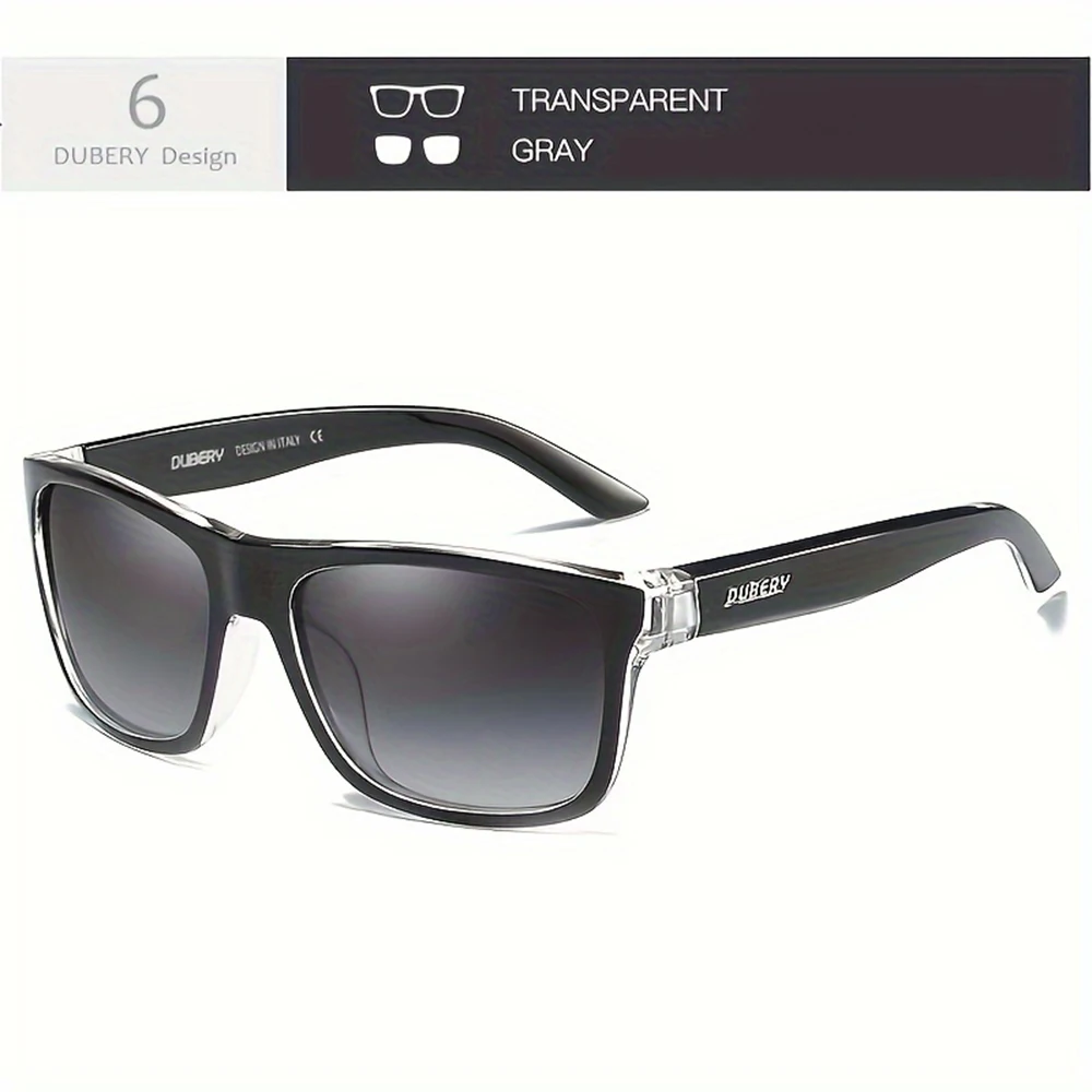 Dubery polarisierte Vollrand Mode Sonnenbrille für Männer und Frauen 9 Farben Modell – Detail 10