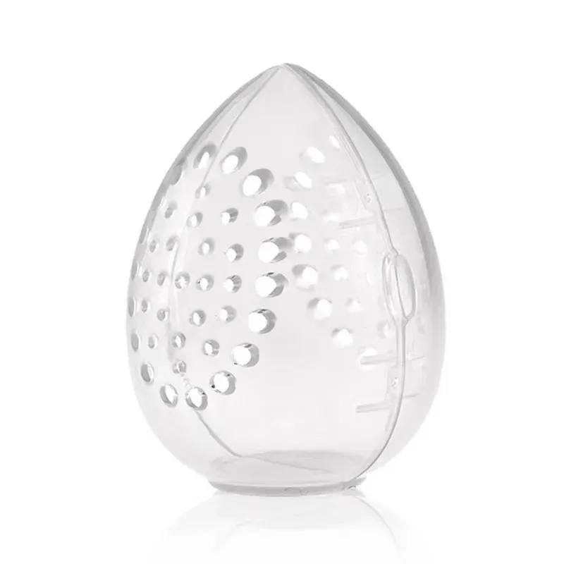 Empty Makeup Sponge Storage Box Plastic Egg Shaped Cosmetic Puff Organizer Rack Portable Makeup Blender Holder Stand Drying Box 6