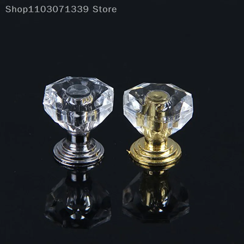 10Pcs Acrylic Crystal Knobs Cupboard Drawer Pull Handle Door Knob Diamond Cabine