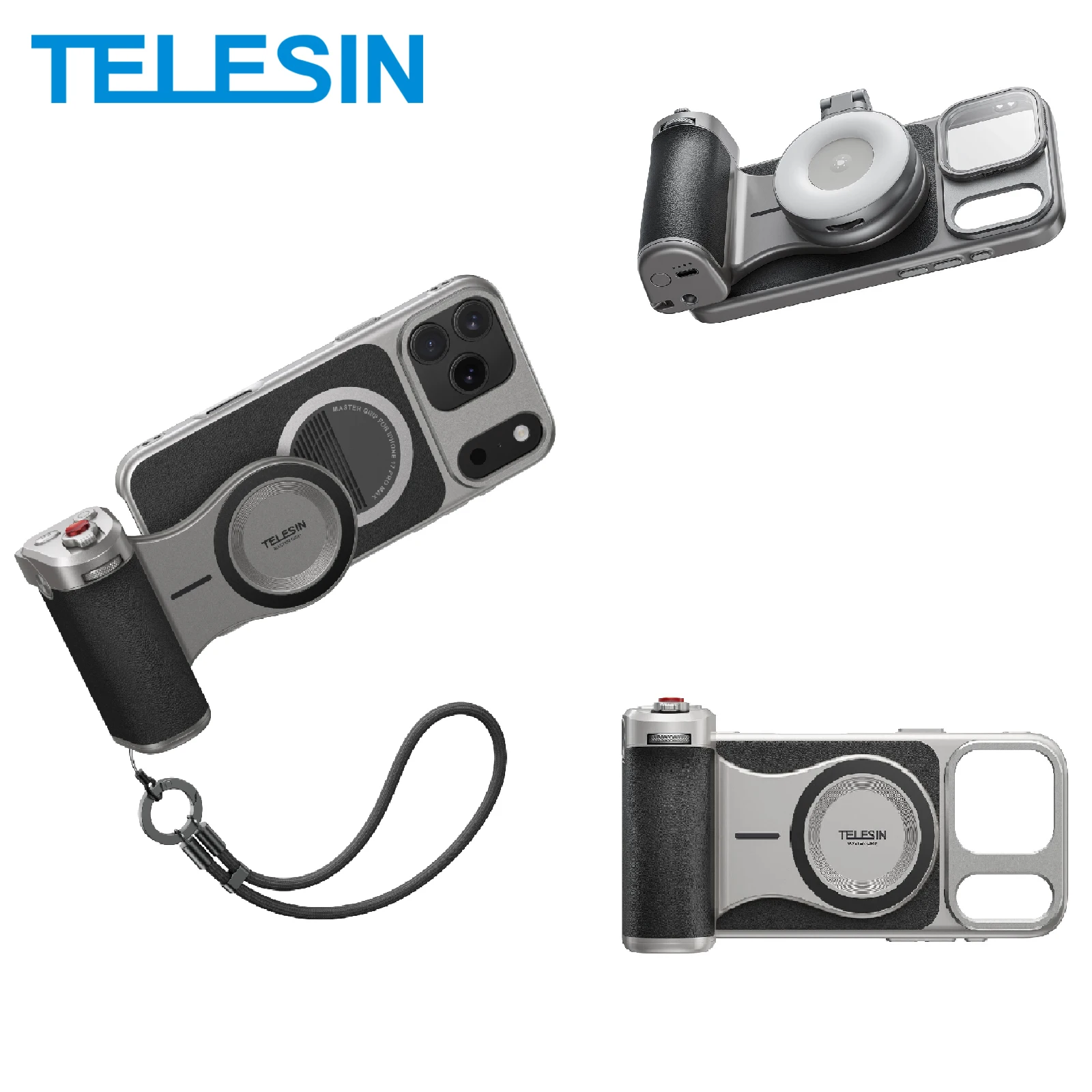スマホアクセサリー TELESIN MASTER GRIP for iPhone 17 Pro 作例あり】スマートフォンで本格的な撮影が出来るグリップ