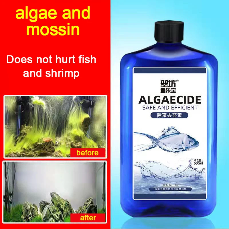 Fish tank algae removal agent in addition to green algae brown algae black silk algae moss moss algae removal does not hurt fish spongebob fish tank