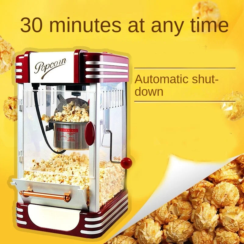 Popcorn Machine 2.5oz Retro Style Popcorn Popper Small Popcorn Maker Machine  Electric Heating Corn Popper - AliExpress