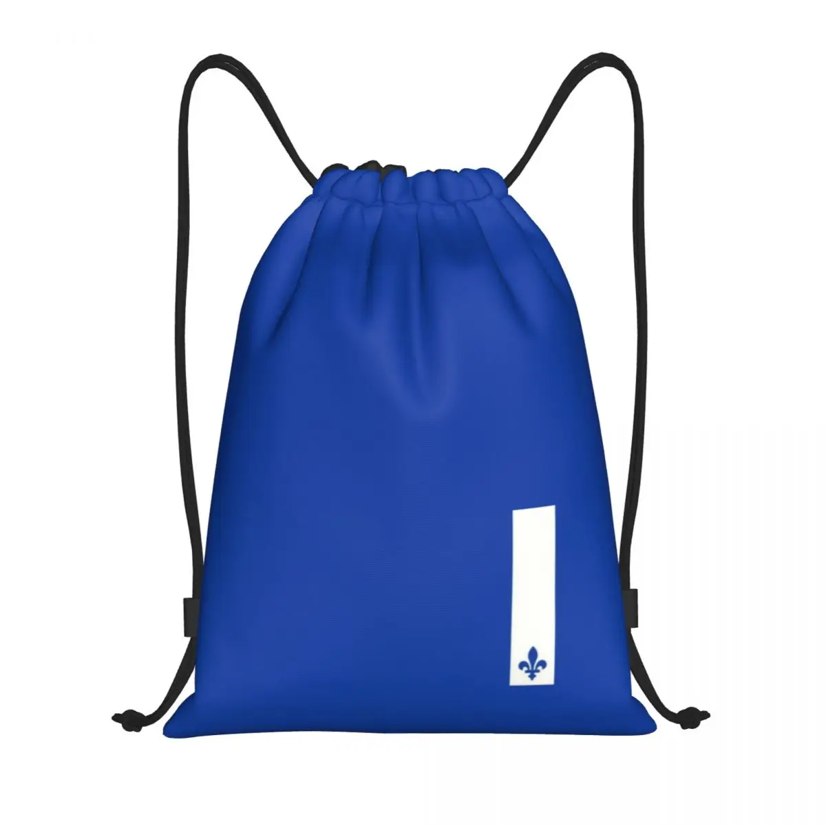 

Custom Flag Of Quebec Fleur De Lys Drawstring Bags for Shopping Yoga Backpacks Men Women Lily Flower Sports Gym Sackpack