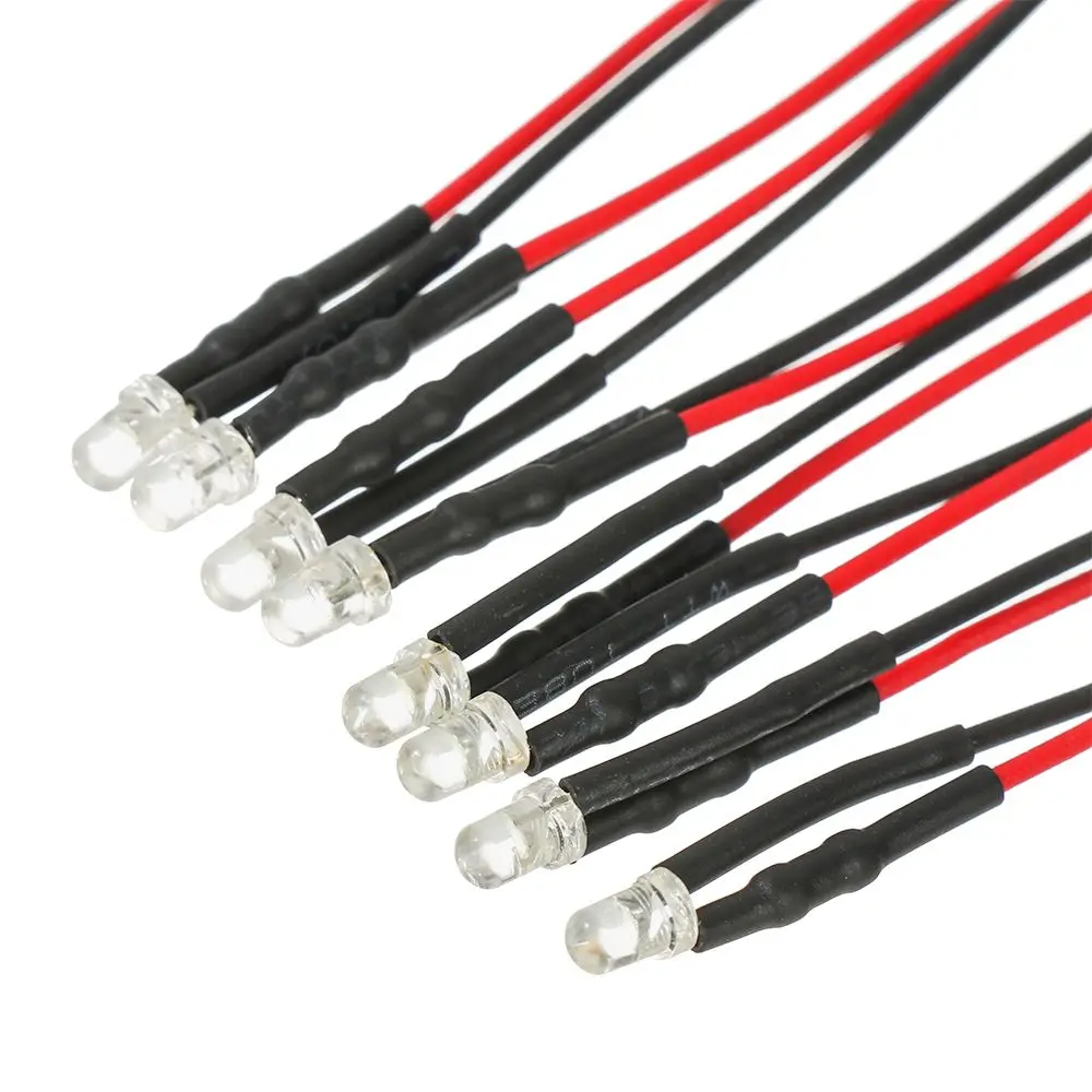 10 Stück 3 mm 12 V LED-Licht Rot Weiß Gelb für 1/10 RC Crawler 1/14 Tamiya RC Truck Drift Car Truck Toys SCX10 SCANIA G63 – Detail 2